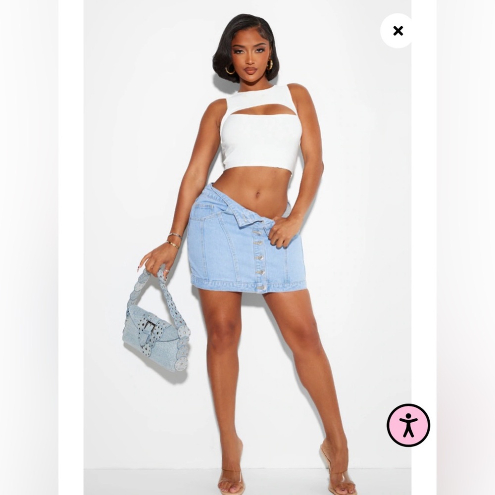 NWT pretty little things Denim Mini Skirt